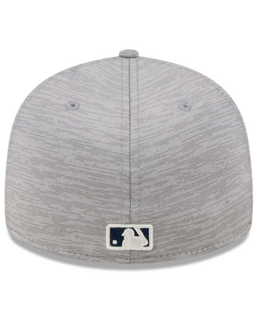 KTZ Gray New York Yankees 2024 Clubhouse Low Profile 59fifty Fitted Hat for men