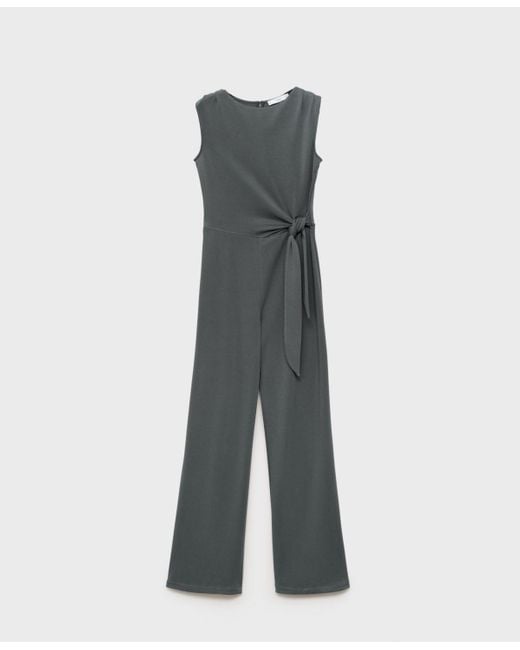 Mango Gray Long Knot Jumpsuit