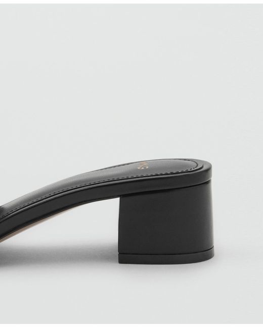 Mango Black Block-heel Strap Sandals