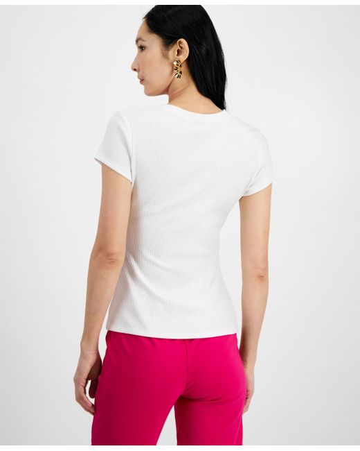 INC International Concepts Pink Asymmetrical T-shirt