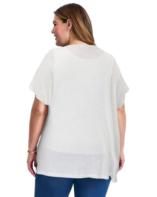 Avenue White Plus Size Lightweight Dolman Sweater