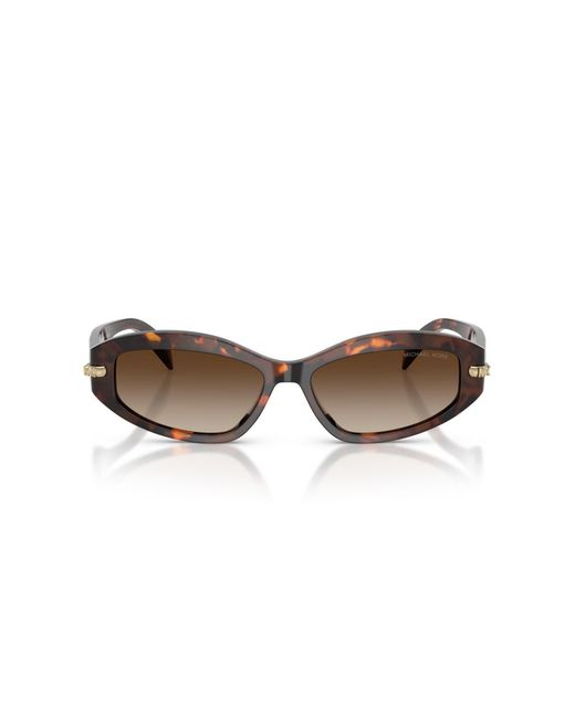 Michael Kors Brown Oval Sunglasses