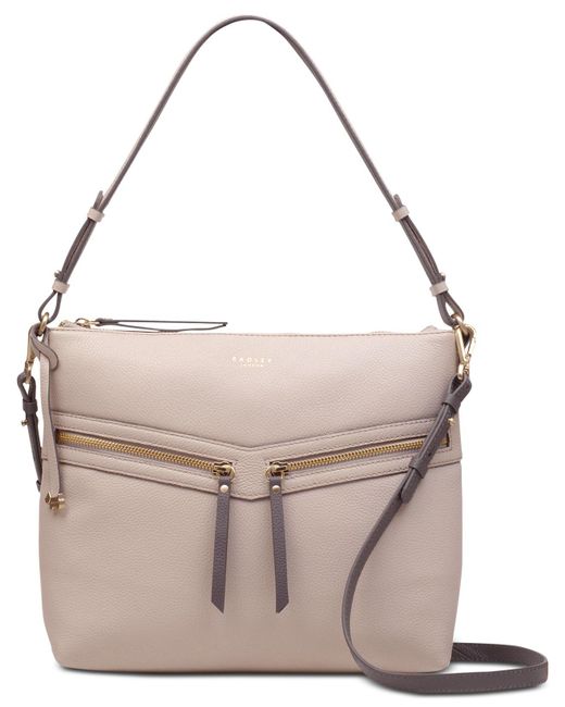 Radley Smith Street Leather Zip-top Shoulder Bag in Gray | Lyst