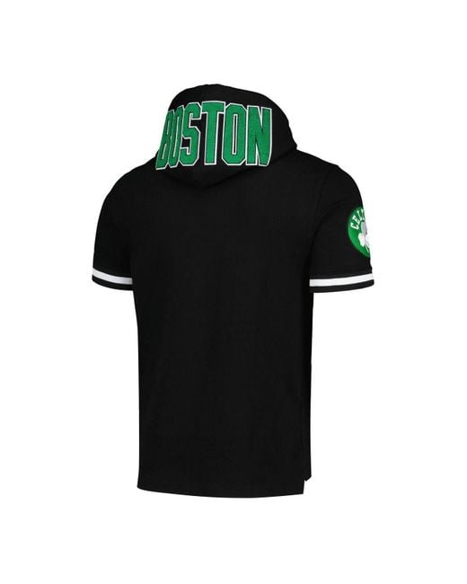 Men's Pro Standard Jayson Tatum Black Boston Celtics Name & Number Short  Sleeve Pullover Hoodie