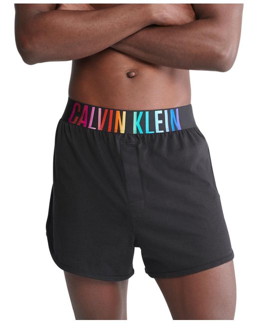 Calvin Klein Blue Intense Power Pride Cotton Sleep Shorts for men