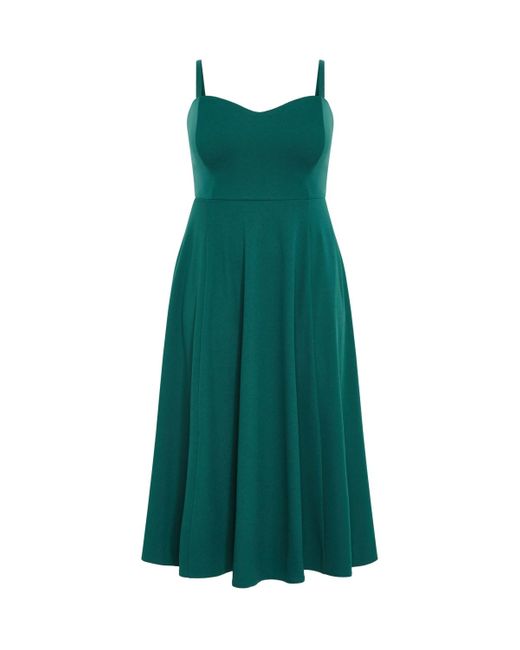City Chic Green Sweet Flare Dress