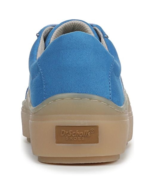 Dr. Scholls Blue Time Off Win Lace Up Platform Sneakers