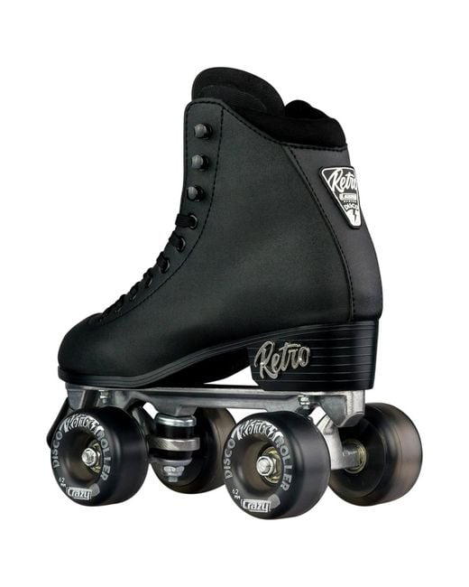 Crazy Skates Black Retro Roller Skates