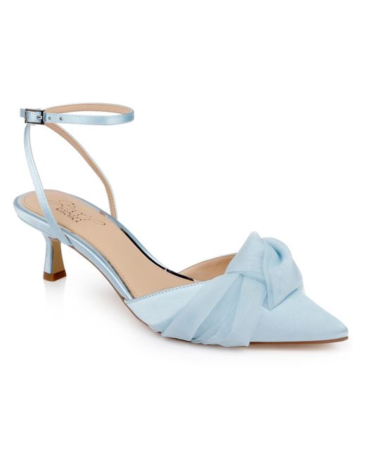 Badgley Mischka Blue Favor Evening Knot Pumps