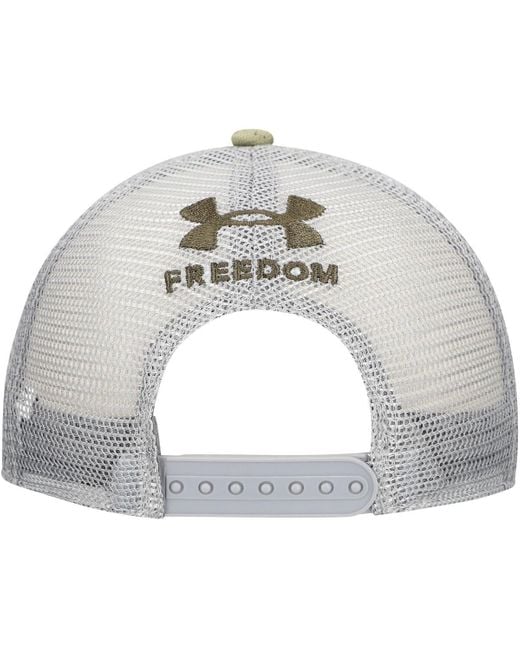 Under Armour Gray Auburn Tigers Freedom Collection Blitzing Performance Trucker Hat for men