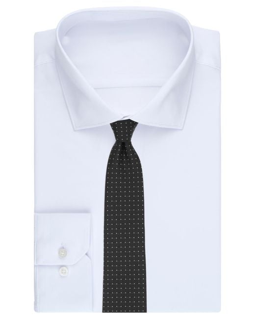 Perry Ellis Gray Grid Pattern Tie for men