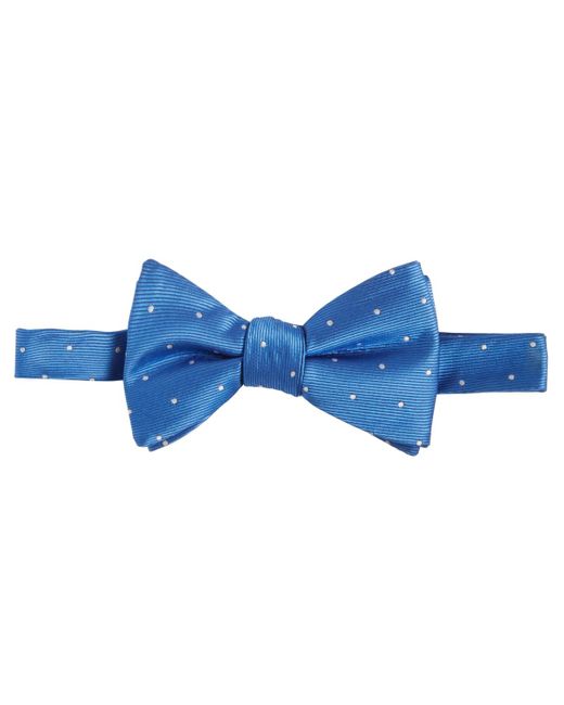 Tayion Collection Blue Royal & White Dot Bow Tie for men