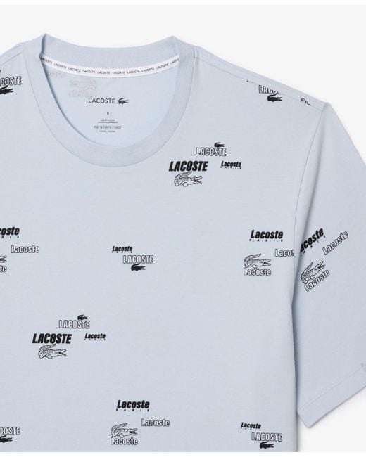 Lacoste White Print Top Pajama Set for men