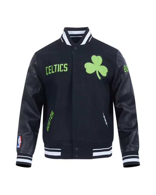Pro Standard Blue Boston Celtics 2024/25 City Edition Wool Varsity Full-zip Jacket for men