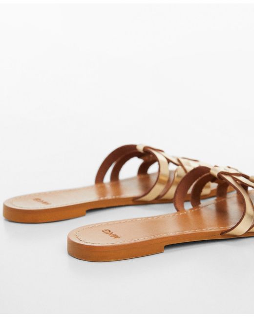 Mango Natural Leather Straps Sandals