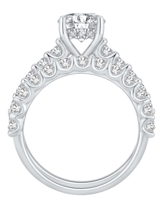 Macy's White Diamond Solitaire Plus Ring (3 Ct. T.w.