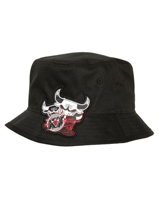 Mitchell & Ness Black Chicago Bulls 20th Anniversary Bucket Hat for men