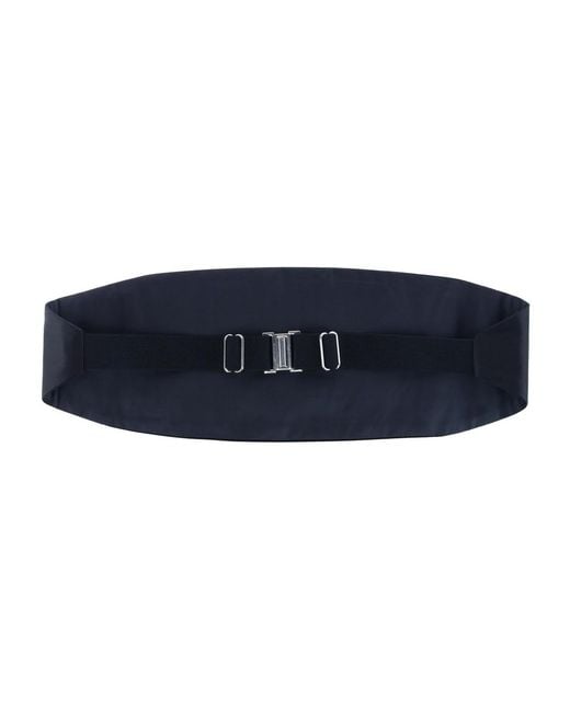 Trafalgar Blue Sutton Solid Color Silk Cummerbund for men