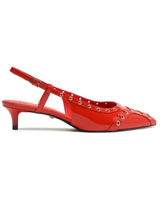 SCHUTZ SHOES Red Ruth Mid-pointed Toe Pumps