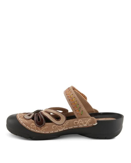 L'ARTISTE Brown Copa Backless Slip-on