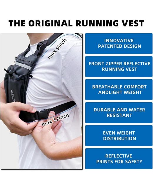 Batfox Blue Running Vest Chest Pack
