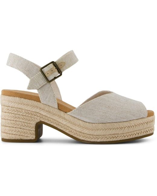 TOMS Metallic Isla Peep Toe Sandals