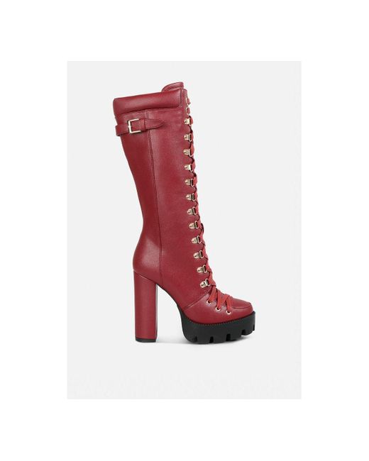 LONDON RAG Red Magnolia Boots