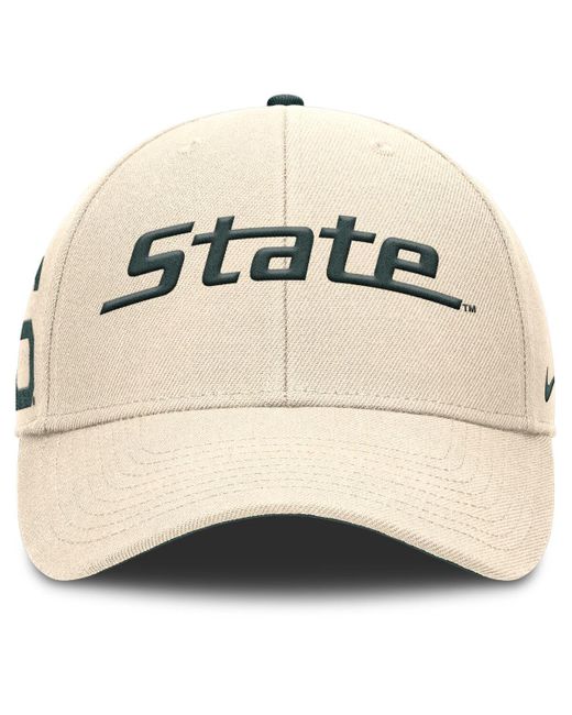 Nike White Michigan State Spartans Primetime Rise Adjustable Hat for men
