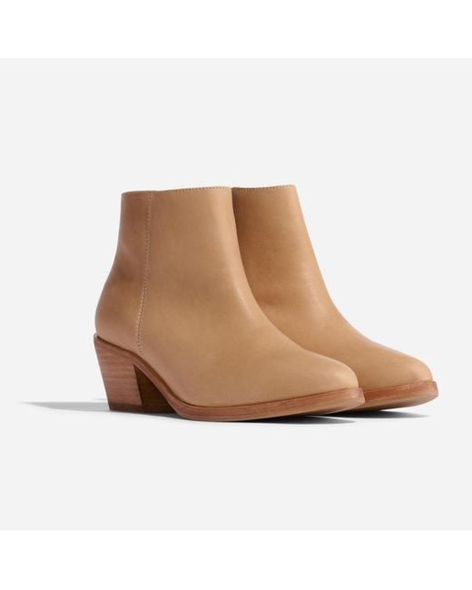 Nisolo White Marisa Inside Zip Boot