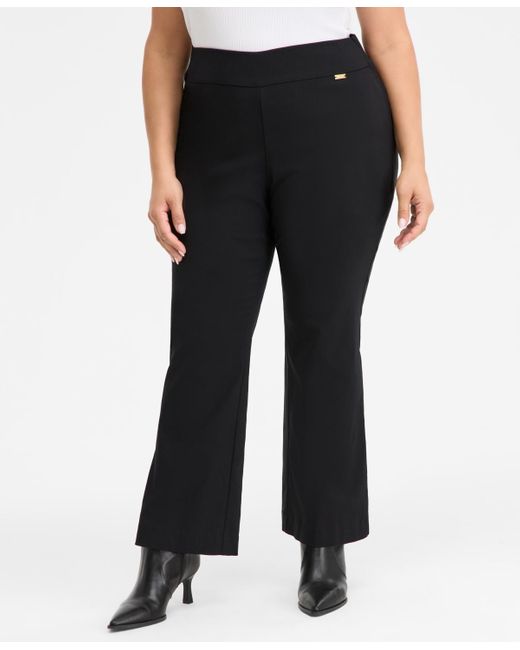 INC International Concepts Black Plus Size Mid-rise Bootcut Pants