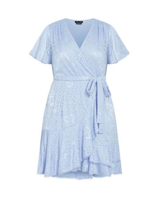 City Chic Blue Sweet Lace Dress