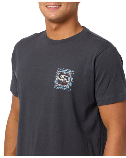 O'neill Sportswear Blue Patterns T-shirt for men