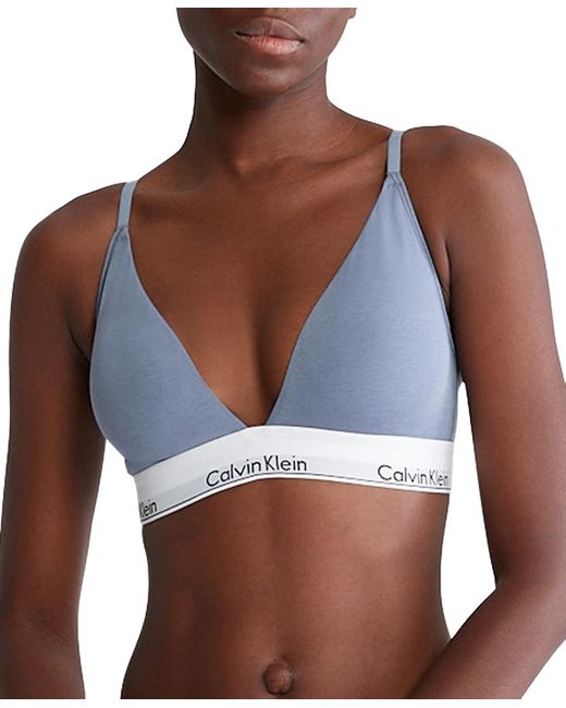 Calvin Klein Brown Modern Cotton Lightly Lined Triangle Bralette Qf5650