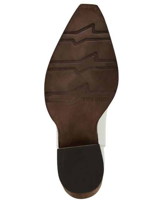 Steve Madden White Albany Western Cowboy Boots