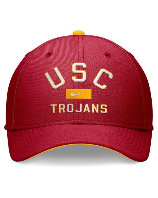 Nike Red Usc Trojans Primetime Swoosh Flex Hat for men
