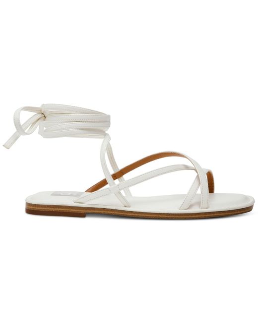 Dolce Vita White Juleah Strappy Gladiator Flat Sandals