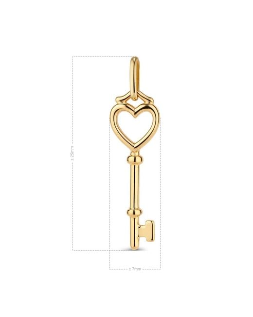 DEVATA Metallic Key Heart Pendant
