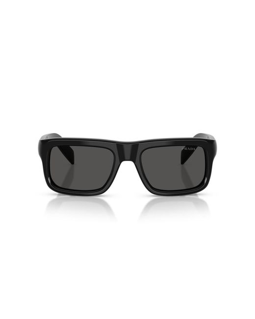 Prada Black Rectangle Sunglasses for men