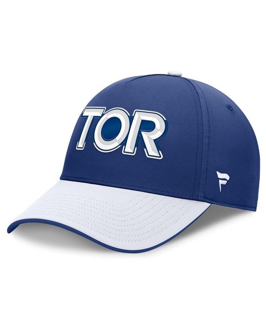 Fanatics Blue/white Toronto Maple Leafs Authentic Pro Rink Team Code Flex Hat for men