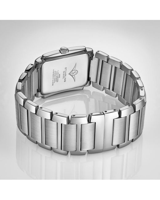 Stuhrling Gray Serafine 4089.1 Rectangular Quartz Watch
