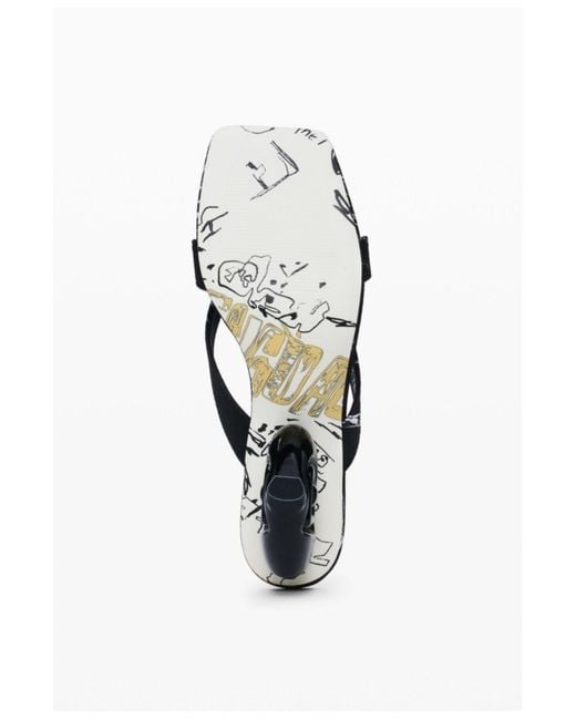 Desigual White Heart Heel Sandal