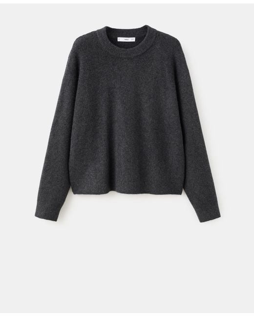 Mango Black Medium-knit Sweater