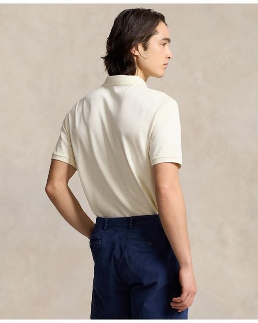Polo Ralph Lauren Classic-fit Mesh Polo Shirt in White for Men | Lyst