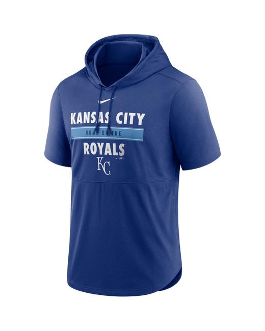 Nike Blue Kansas City S Home Team Short Sleeve Performance Hoodie for men