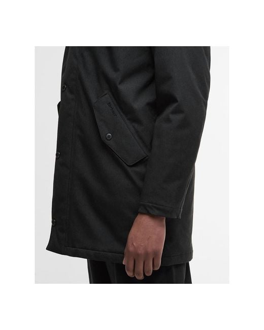 Barbour Black Powell Waterproof Jacket for men