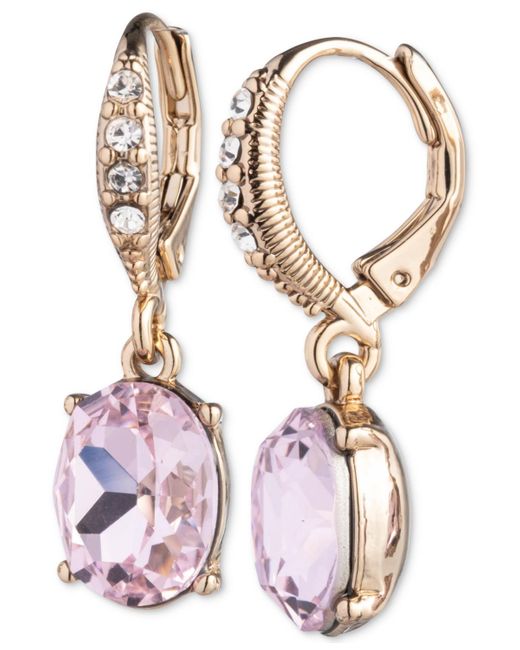 Givenchy Pink Silver-tone Light Blue Leverback Drop Earrings
