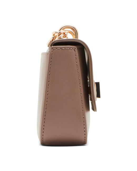 Anne Klein Brown Convertible Flap Small Crossbody Bag