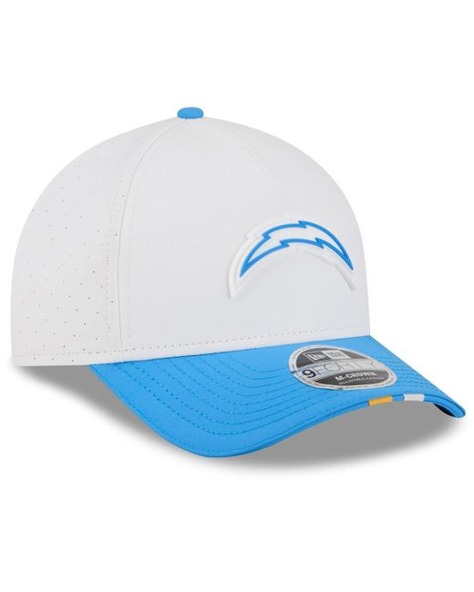 KTZ White/powder Blue Los Angeles Chargers 2025 Nfl Training Camp A-frame 9forty Adjustable Hat for men