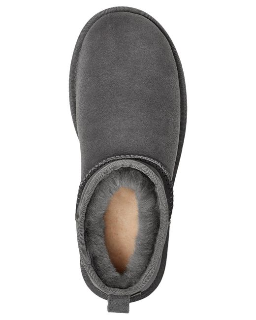Ugg Gray Classic Ultra Mini Booties