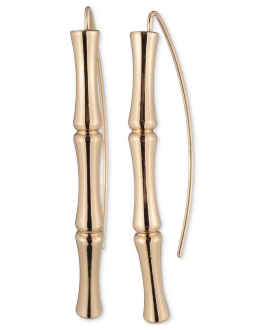 Ralph Lauren Metallic Tone Bamboo-texture Threader Earrings